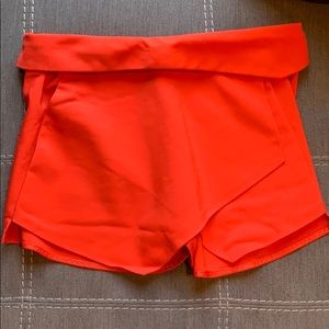 *SOLD* Zara red/orange apron front skort size S